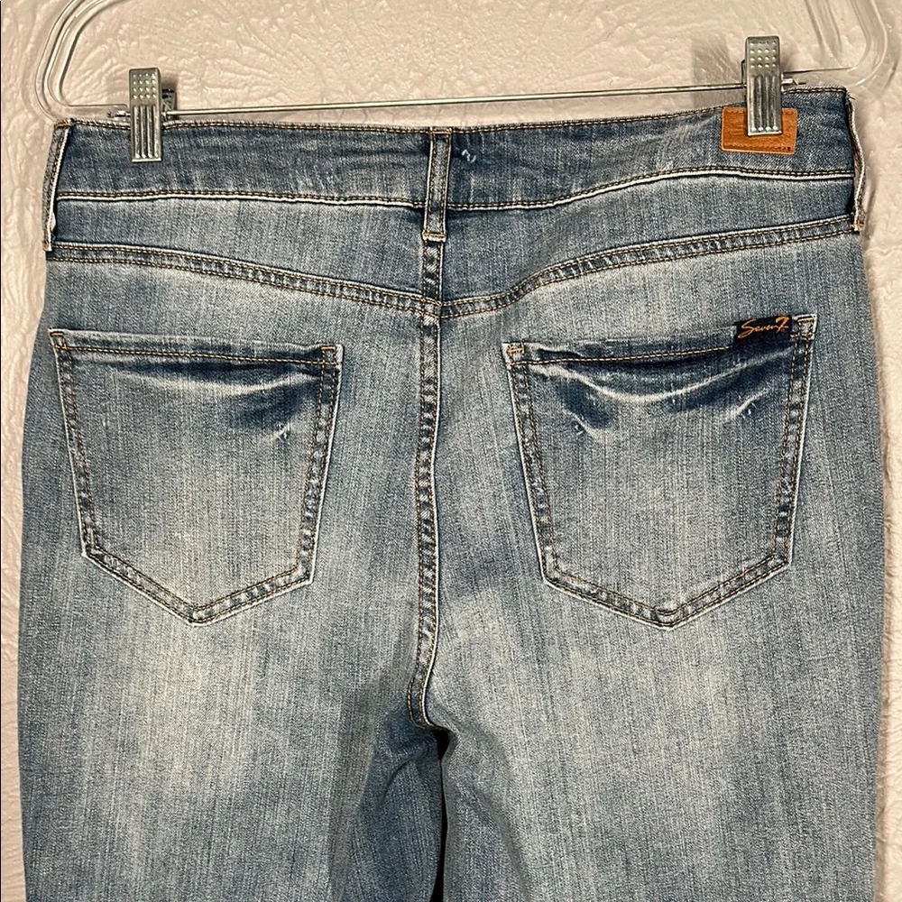 Seven7 Blue Weekend Slim Fit Denim Jeans Women's Size 10 - Picture 11 of 13